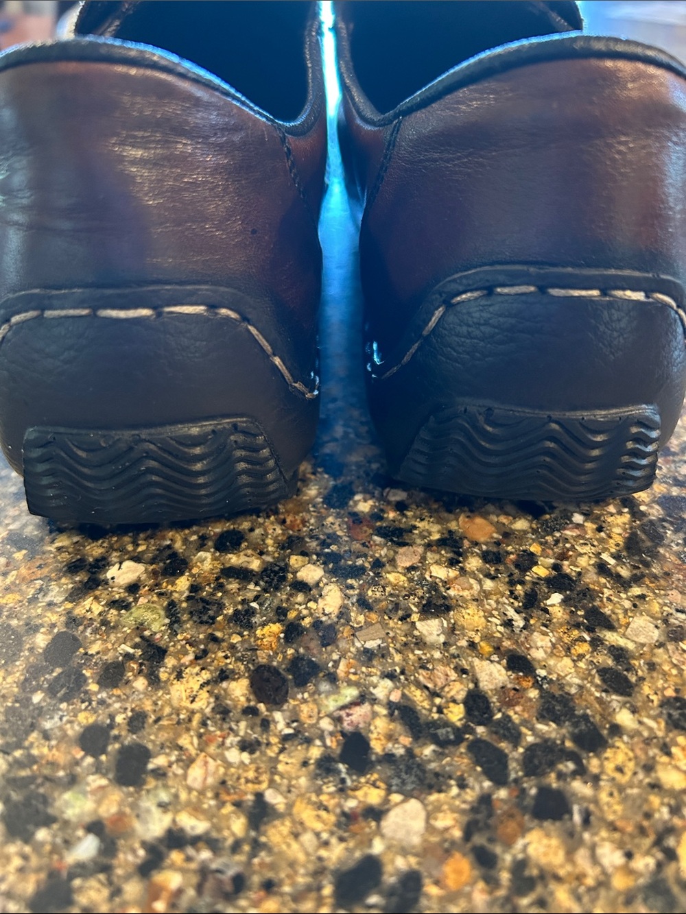 Rieker Celia Antistress Dark Brown Leather Slip-On Loafers - Picture 5 of 8
